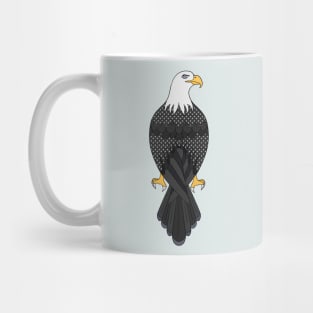 Starry black and white eagle Mug